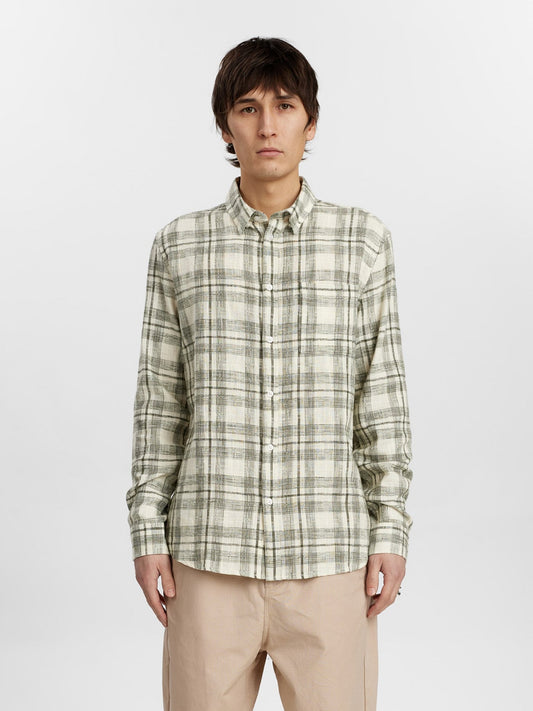 Akleif cot/lin check shirt