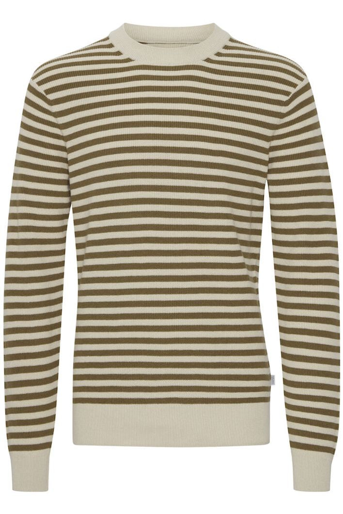 CFkarl striped crew neck linen