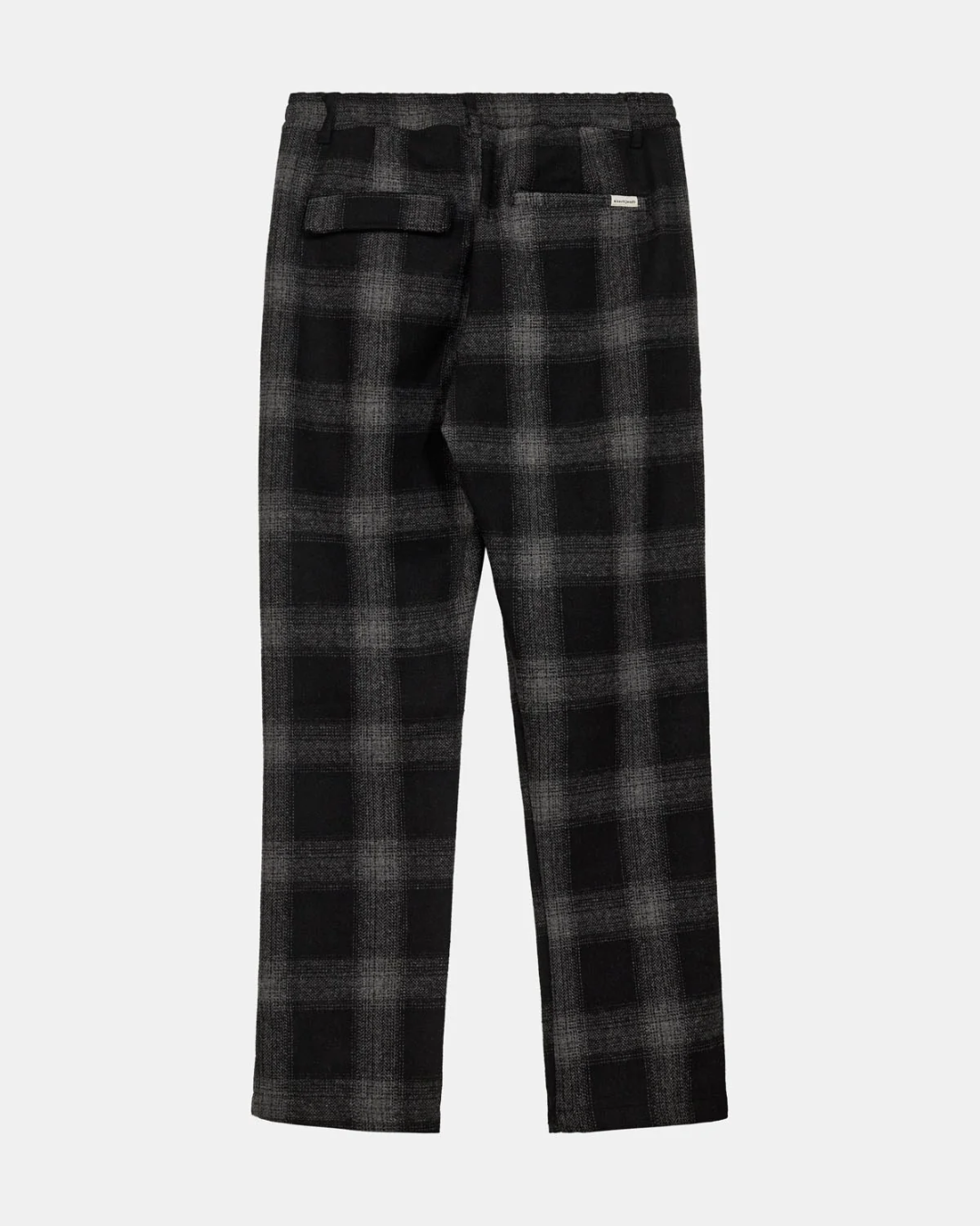 Akjan pleat check wool pants