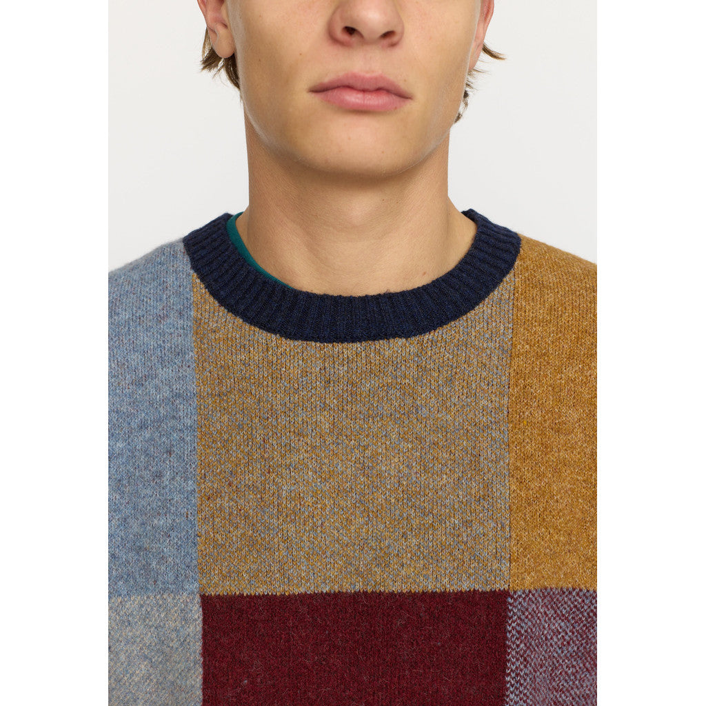 Pull en maille 6591 vert foncé
