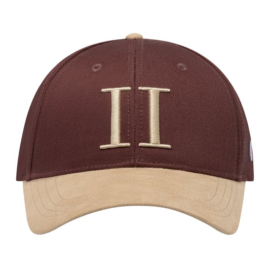 Baseball Cap contrast Suede II dark burgundy/warm sand