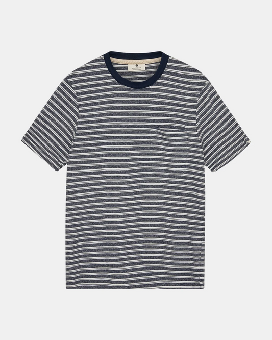 Akkikki cot/lin stripe tee