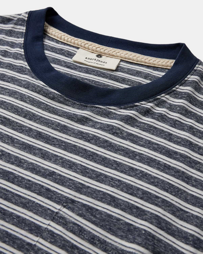 Akkikki cot/lin stripe tee