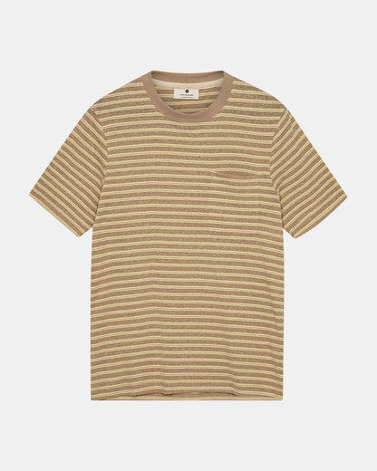 Akkikki cot/lin stripe tee