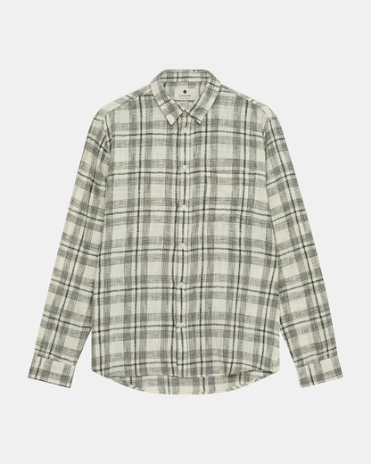 Akleif cot/lin check shirt