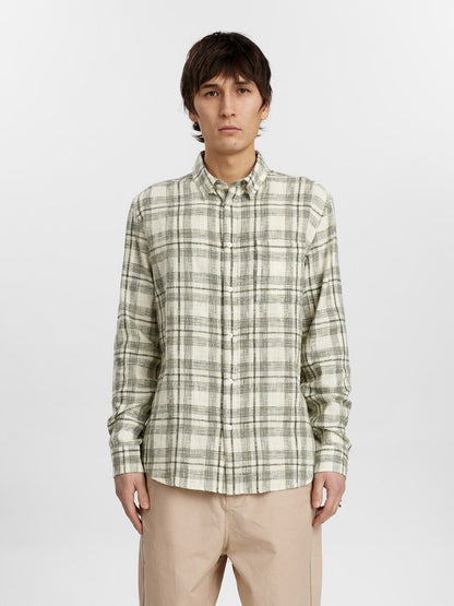 Akleif cot/lin check shirt