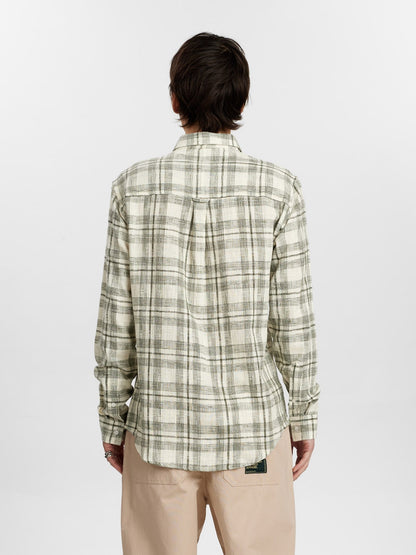 Akleif cot/lin check shirt