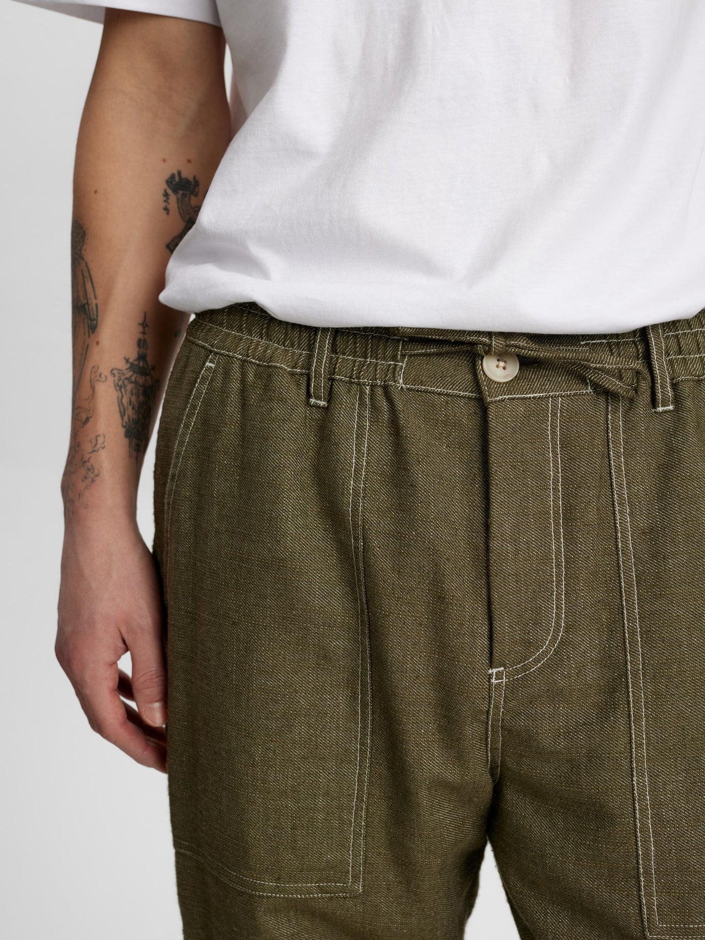 Akjan Twill contrast pants