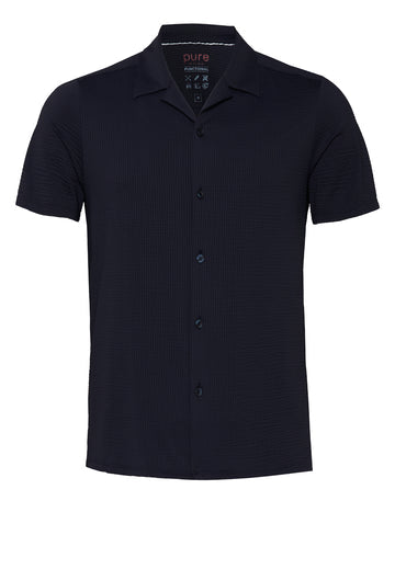 PURE functional H.Tico waffle hemd korte mouw
