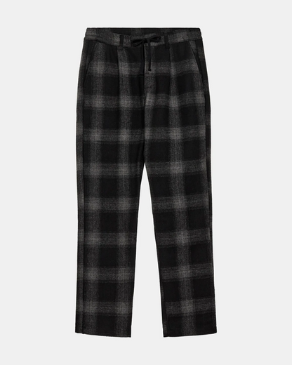 Akjan pleat check wool pants