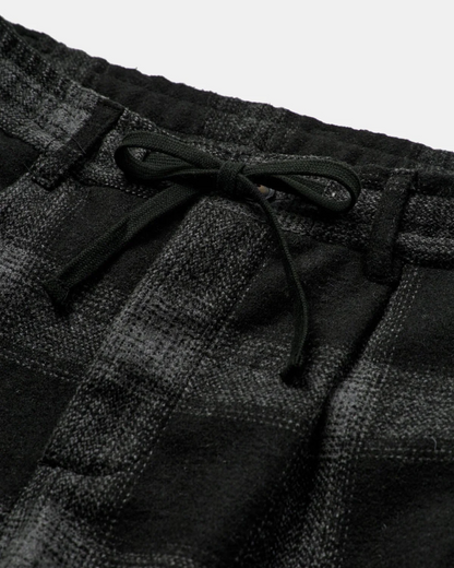 Akjan pleat check wool pants