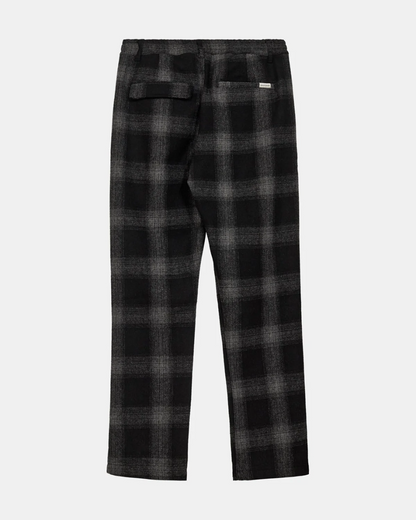 Akjan pleat check wool pants