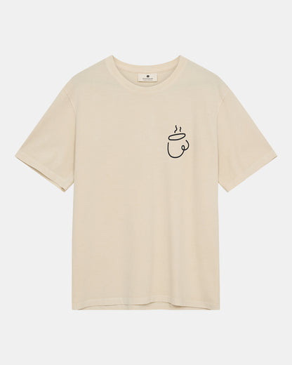 Akvillads espresso print ss tee