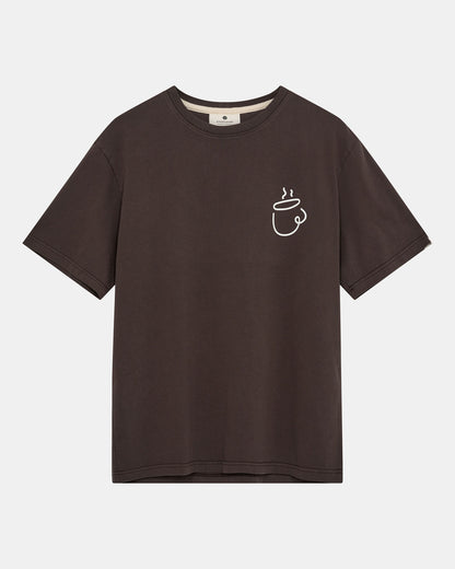 Akvillads espresso print ss tee