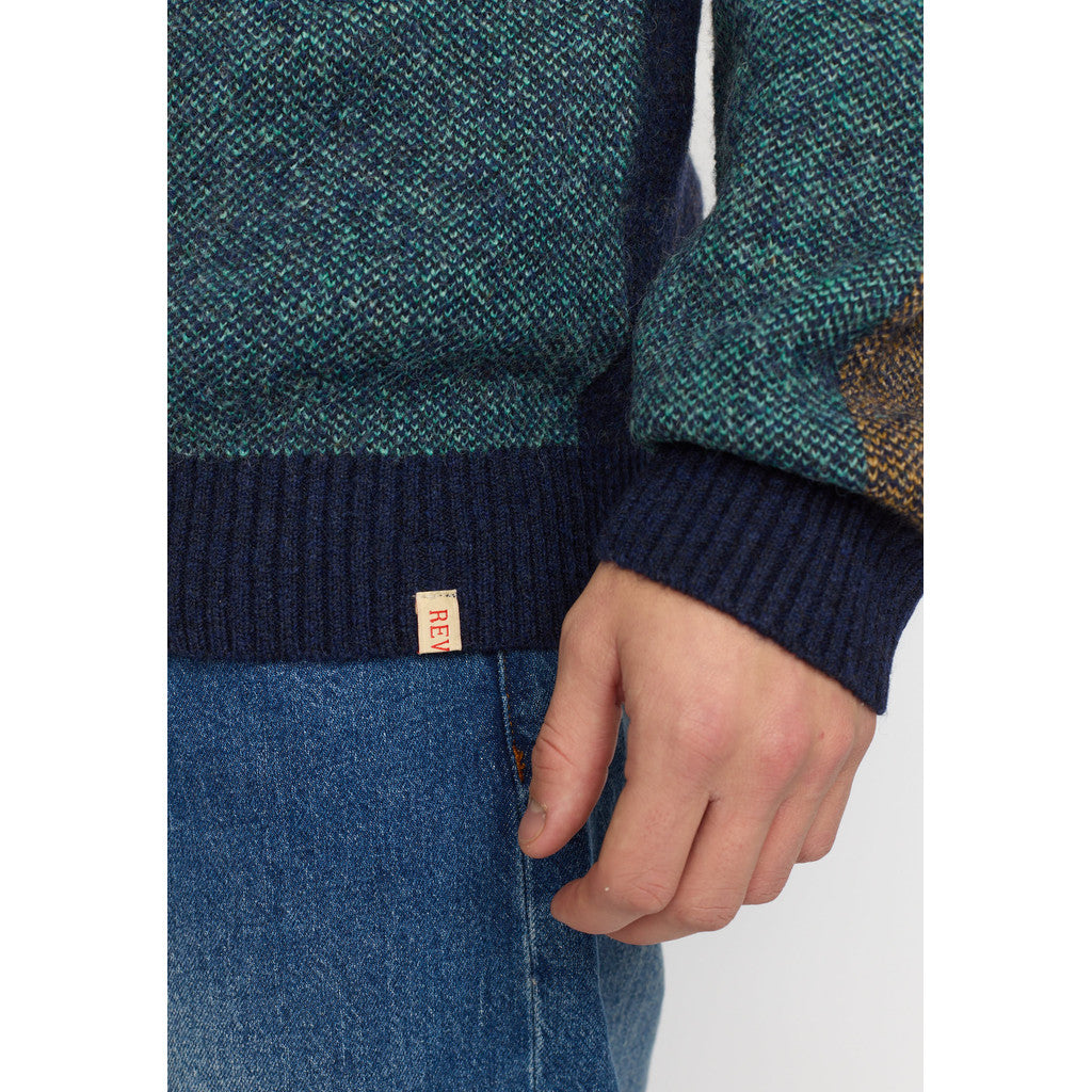 Pull en maille 6591 vert foncé