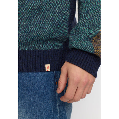 Pull en maille 6591 vert foncé